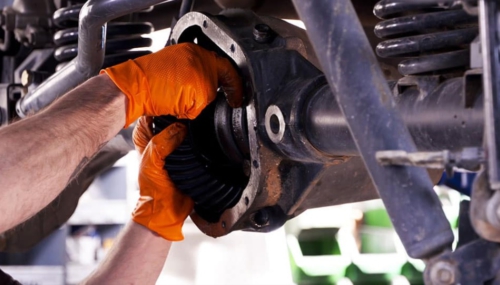 Oranžinės pirštinės servisams Kemikvesta